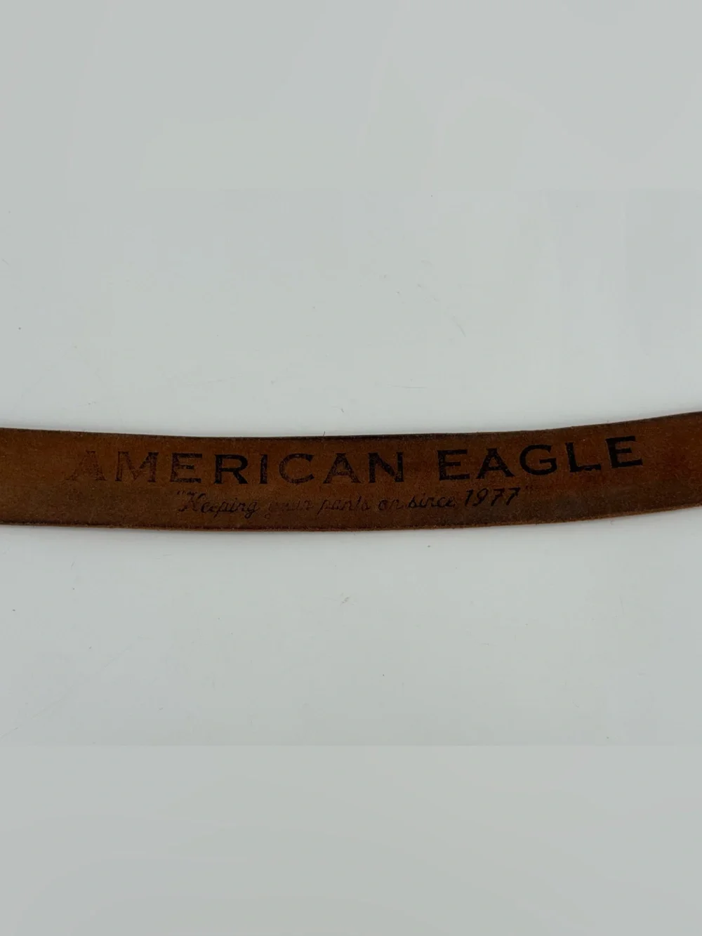 American Eagle Vintage Tan Brown Leather Belt 40